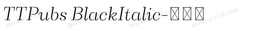 TTPubs BlackItalic字体转换